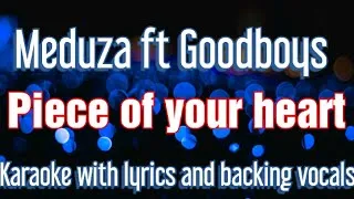 Thumbnail: Meduza ft. Goodboys - Piece Of Your Heart karaoke with lyrics & backing vocals