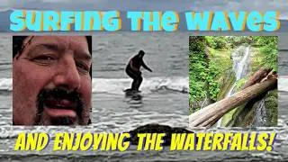 Thumbnail: Surfing The Waves And Enjoying The Waterfalls!🏄‍♂️🏖️#surfing #canada #lakelog #chinabeach #waterfall