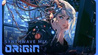 Thumbnail: ORIGIN | Cyberpunk Synthwave Mix for Coding, Focus & Productivity