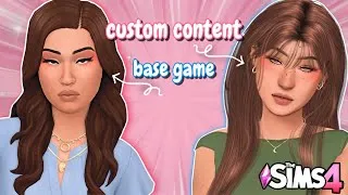 Thumbnail: Custom Content VS Base Game!! Sims 4 CAS Challenge