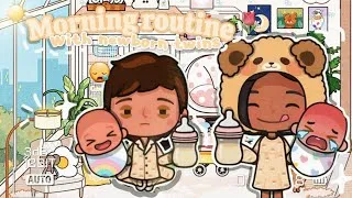 Thumbnail: Morning routine with newborn twins☀️✨️🌷👶|Miga World|