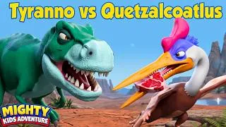 Thumbnail: T-Rex VS Quetzalcoatlus | Dinosaur Battle | Meet Carnotaurus | Ep - 37 | Dinosaur for Kids