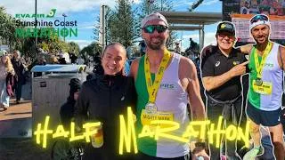 Thumbnail: Sunshine Coast Half Marathon 2026 | Racing with Champion Izzi Batt-Doyle 🏆 + Meeting Deeks!