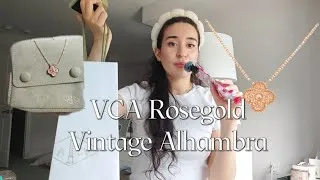 Thumbnail: Rose Gold Hammered Vintage Alhambra Necklace, Van Cleef & Arpels | Unboxing +Review