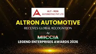 Thumbnail: Altron Automotive Pvt. Ltd. on the stage at the MIICCIA Legend Enterprises Awards 2026. .