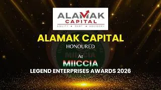 Thumbnail: Alamak Capital Advisors Pvt. Ltd. was honoured at the MIICCIA Legend Enterprises Awards 2026.