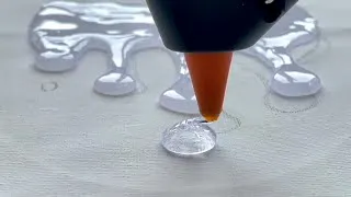Thumbnail: Super easy hot glue golden drip painting step by step for beginners
