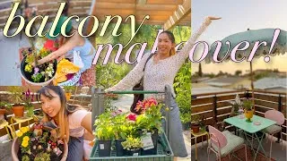 Thumbnail: I turned my BORING BALCONY into a WHIMSICAL GARDEN (extreme transformation!)🍓✨