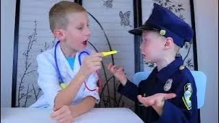 Thumbnail: Doctor set toys | Official Police Business! | Mike and Jake pretend play | डॉक्टर सेट | العاب دكتور