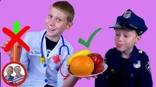 Thumbnail: An Apple a Day Keeps the Doctor Away! |Doctor set/Mike and Jake Pretend Play डॉक्टर सेट  العاب دكتور