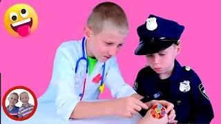 Thumbnail: Knee problem | Doctor set toys | Mike and Jake pretend play | Doctor kit |  डॉक्टर सेट | العاب دكتور