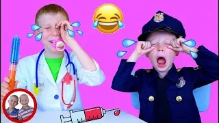 Thumbnail: Doctor Set Toys | Big Baby Funny Videos! | Doctor Mike and Jake Pretend Play डॉक्टर सेट  العاب دكتور