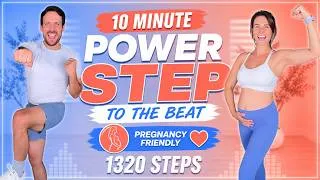 Thumbnail: 10 Min Power Step Workout | 1320 Steps to the Beat (Pregnancy Friendly, All Standing)