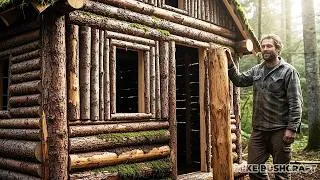 Thumbnail: Luxury Bushcraft Cabin Made Only from Forest Materials   Shelter Build