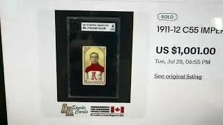 Thumbnail: Watch These 1911 C55 Hockey Cards SELL On eBay In Real Time. Big Price Jumps w/Seconds Left!