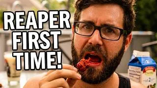 Thumbnail: Eating a Carolina Reaper for the First Time! #spicy #extreme #insane