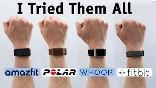 Thumbnail: Fitbit Air vs WHOOP MG vs Amazfit Helio vs Polar Loop 2 - Definitive Comparison