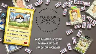 Thumbnail: Hand-painted Goldin Pokeman Art Card