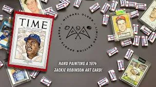 Thumbnail: Hand-Painted Jackie Robinson Art Card