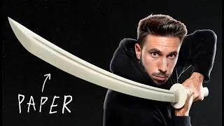 Thumbnail: I Built a Paper Katana (it's lethal)