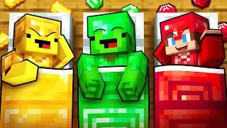 Thumbnail: Mikey & JJ & Banana Kid SUPER SLEEPOVER Battle in Minecraft - Maizen