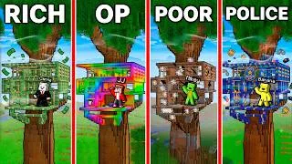 Thumbnail: Mikey vs JJ vs Banana Kid vs Carrie: EPIC TREE HOUSE BATTLE In Minecraft - Maizen
