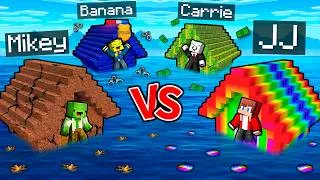 Thumbnail: Mikey vs JJ vs Banana Kid vs Carrie: EPIC WATER HOUSE BATTLE In Minecraft - Maizen