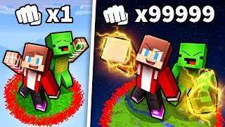 Thumbnail: Mikey and JJ Hit = World Size (Maizen Minecraft)