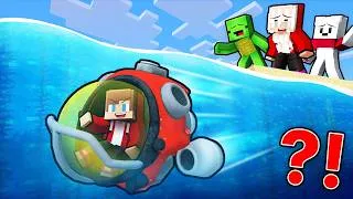 Thumbnail: JJ Went Underwater ALONE - Minecraft Maizen