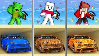 Thumbnail: JJ’s vs Mikey’s vs Carrie’s Underground ELEMENTAL CAR (Maizen - Minecraft)