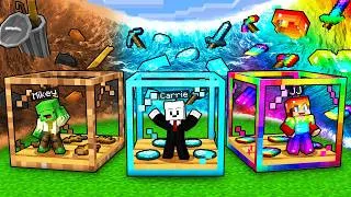 Thumbnail: NOOB vs PRO: Mikey and JJ Survive TSUNAMI inside GLASS BUNKER (Minecraft Maizen)