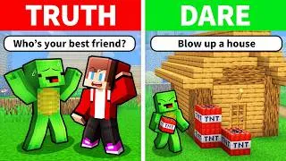 Thumbnail: Mikey & JJ: TRUTH or DARE Challenge (Minecraft Maizen)
