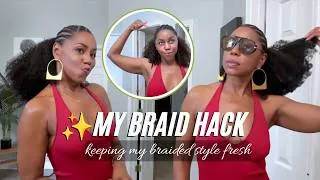 Thumbnail: The Braid Hack That Saves Me HOURS on Wash Day!  | Summer Braid Hack