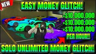 Thumbnail: *AFTER PATCH* ✅EASY SOLO MONEY GLITCH IN GTA ONLINE! 10 MILLION PER HOUR! (UNLIMITED MONEY GLITCH)