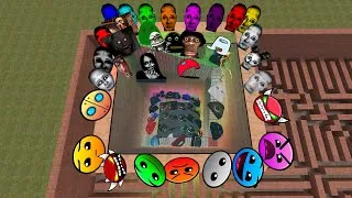 Thumbnail: ANGRY MUNCI FAMILY AND SELENE DELGADO FAMILY, LOBOTOMY DASH FAMILY NEXTBOTS CHASE ME IN MAZE GMOD!