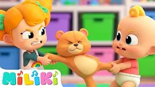 Thumbnail: Sharing Is Caring! 🤝 Kids Songs | Miliki Family – Kids Songs & Nursery Rhymes