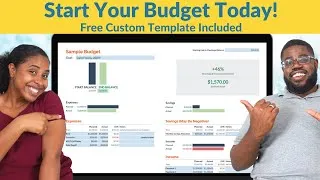 Thumbnail: How To Budget and Save Money For Beginners Step by Step | Free Custom Budget Template Included