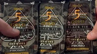 Thumbnail: Ripping Wild Card 2026 Football One of One Promo Packs! 5 Card Draw Stacked Deck Black Tie Edition 