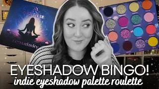 Thumbnail: EQUANIMITY EYESHADOW PALETTE BINGO! Arttitude Cosmetics *Indie Makeup* Roulette Challenge With Cole!