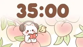 Thumbnail: 35 Minute Timer 🐱 Chill lofi timer for study