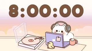 Thumbnail: 8 Hour Timer 🐱 8 Hr Study Timer for Classroom Focus