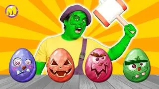 Thumbnail: Zombie Surprise Eggs + Zombie Finger Family | Millimone | Kids Songs and Nursery Rhymes