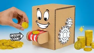 Thumbnail: How To Make Automatic Coin Bank Machine From Cardboard | Awesome Cardboard Project
