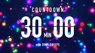 Thumbnail: 30 Minute Countdown Timer 🌈 Flip Clock with Simple Beeps 🕺