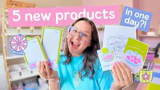 Thumbnail: a productive day in the studio 🎨 making + launching 5 new products in one day!