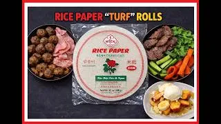 Thumbnail: Savory “Turf” Rice Paper Rolls + Sweet Bonus