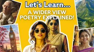 Thumbnail: 🏔️ GCSE English: A Wider View Poem Explained – Beginner’s Guide | Let’s Learn Series