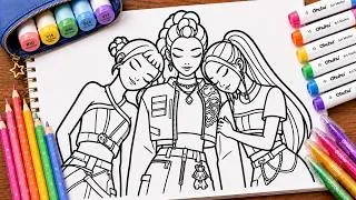 Thumbnail: K-pop Demon Hunters Fan Art Tutorial Ohuhu markers & Glitter pens
