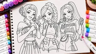 Thumbnail: K-pop Demon Hunters Fan Art Tutorial Glitter pens & Markers Ohuhu