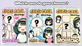 Thumbnail: 🐧Paper DIY🐧GUGUGAGA Secret Blind Bag 1000$🐧 Gacha, Roblox, Chibi✨ASMR